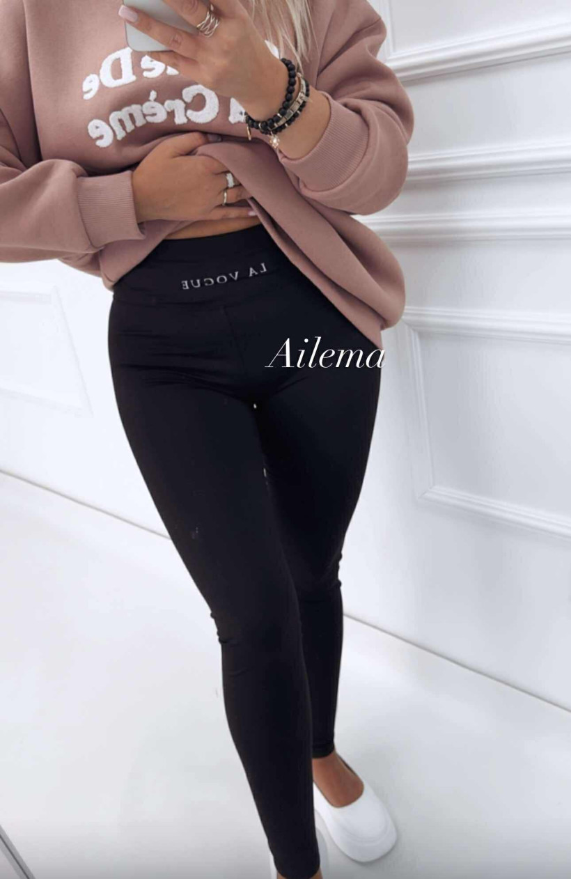 Legginsy sportowe W5952 z gumą w pasie