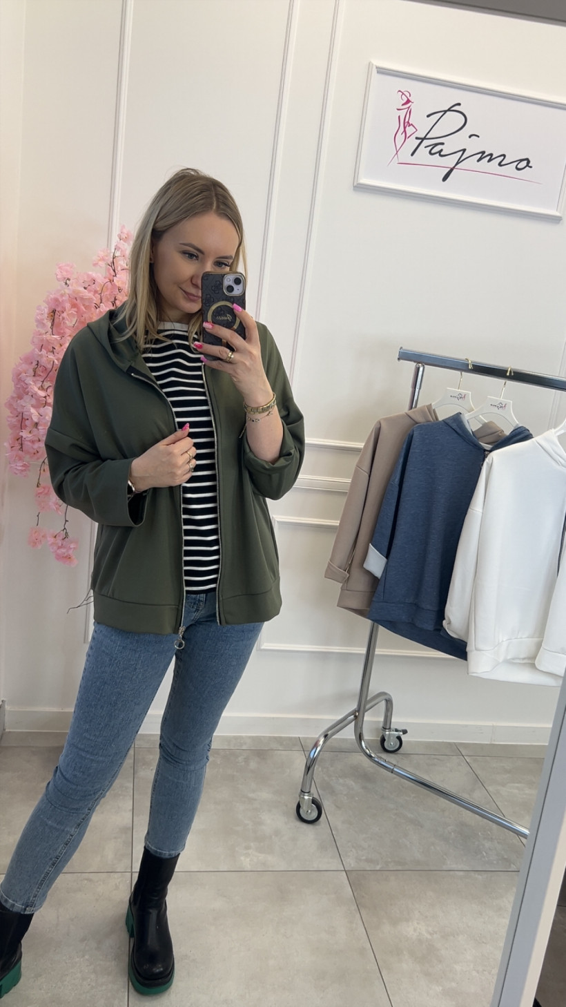 Bluza srebrny zamek 13202