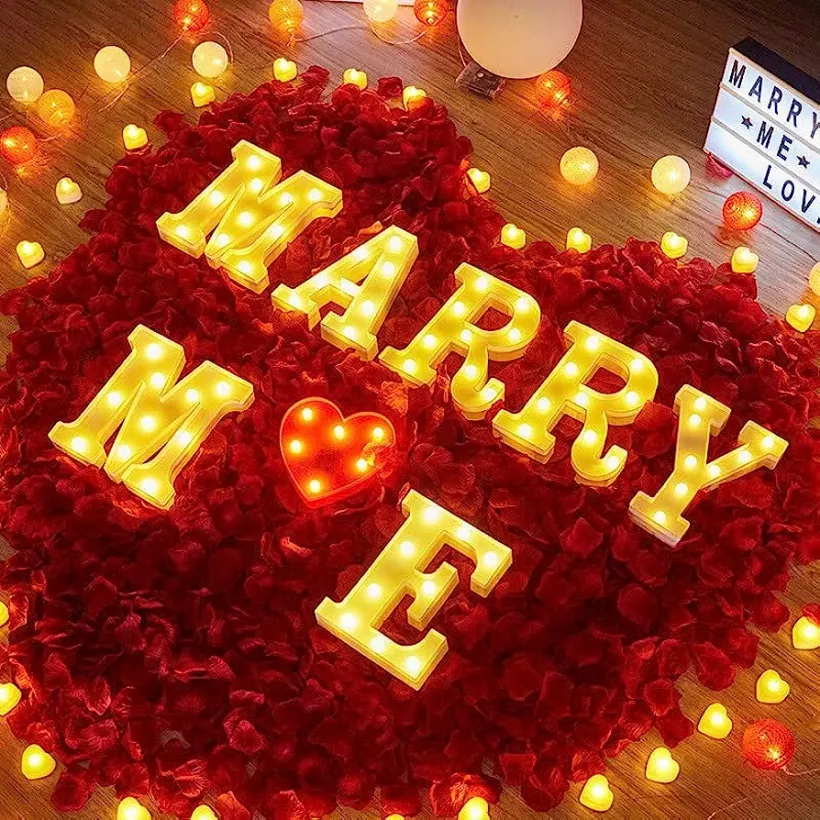 Pilin Napis LED MARRY ME