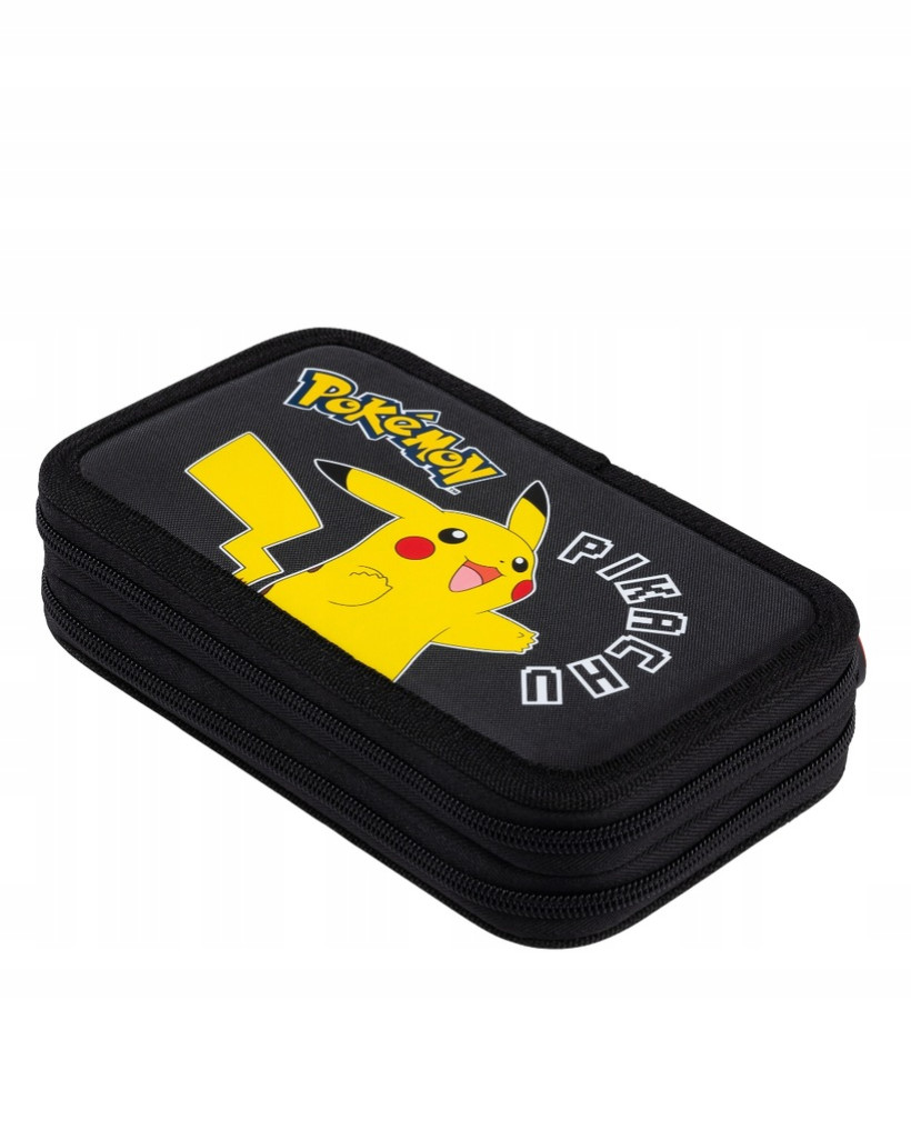 Piórnik podwójny z wyposażeniem Pokemon Pikachu Majewski