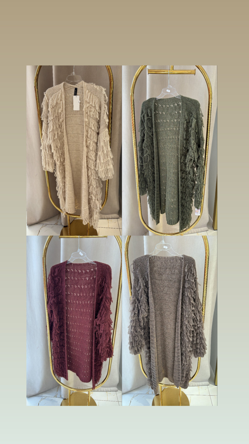 NC KARDIGAN FRĘDZLE KOLORY