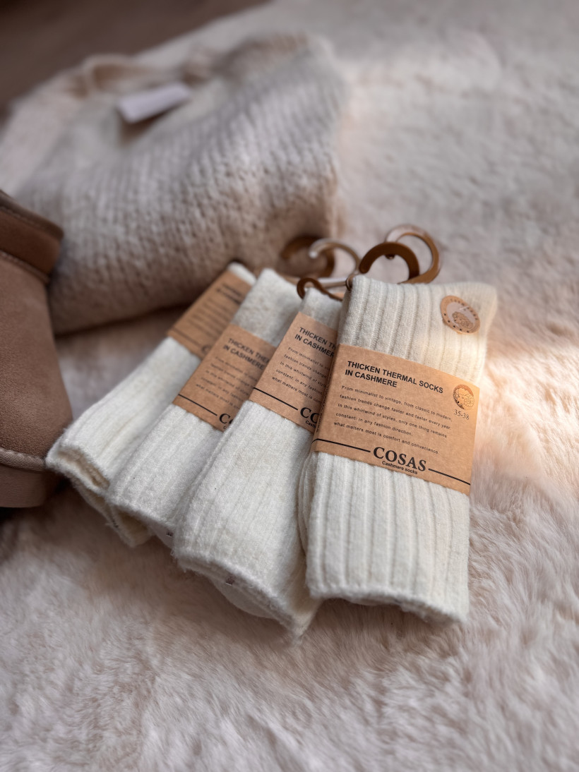 SKARPETKI CASHMERE KREM