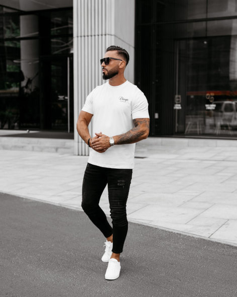 t-shirt męski SORO ecru WYPRZEDAŻ