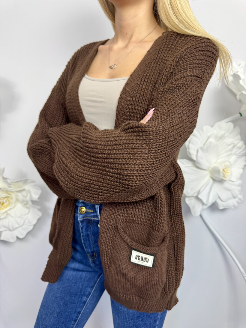 Sweter 116 krótki kardigan a'la miu