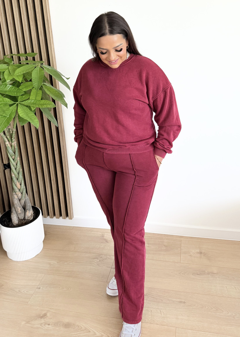 Komplet dresowy ROCKY burgund 