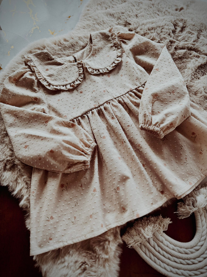 TUNIKA BAWEŁNA PLUMETI Z KOŁNIERZYKIEM MAKBA