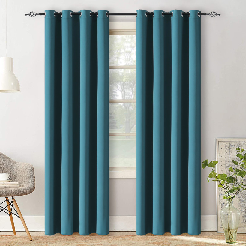 Zasłona gładka półzaciemniająca 140x250 cm – blackout na przelotkach, elegancka dekoracja okna P08