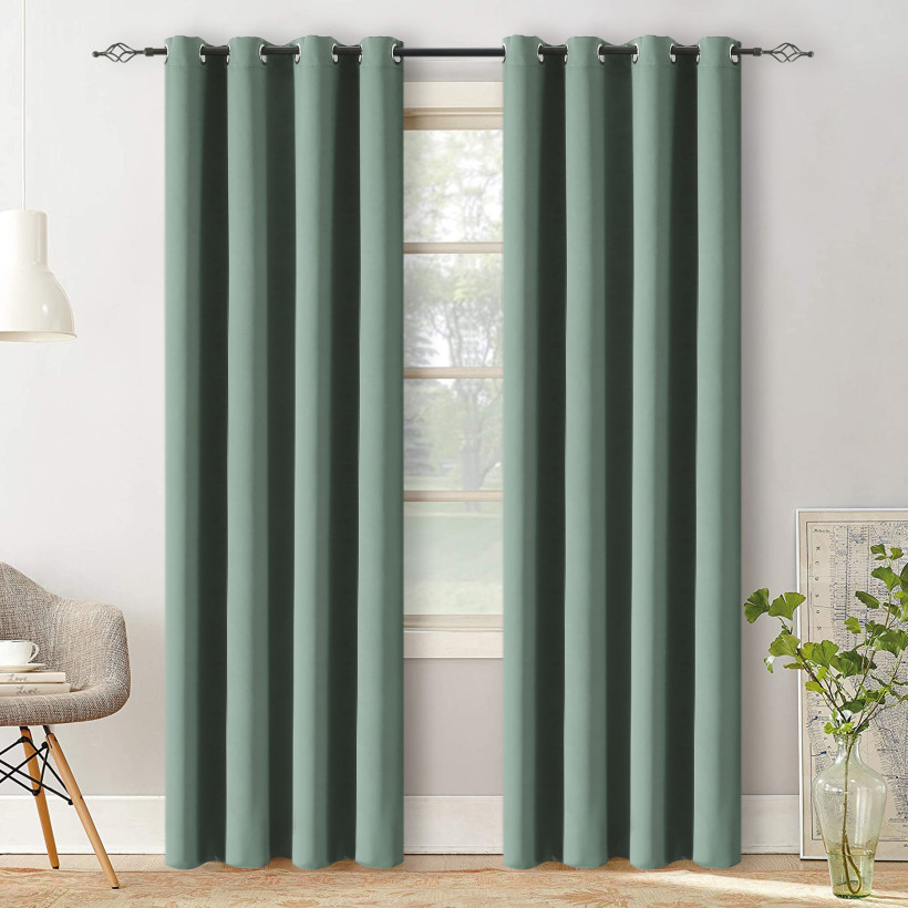 Zasłona gładka półzaciemniająca 140x250 cm – blackout na przelotkach, elegancka dekoracja okna P11