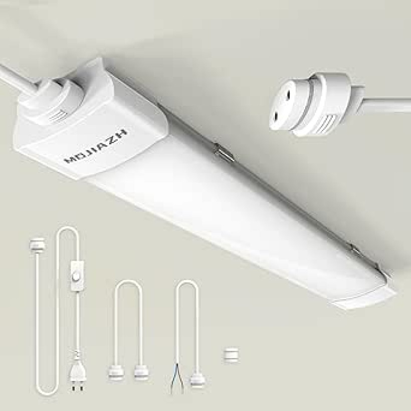 MOJIAZH 120cm LED Lampa odporna na wilgoć z wtyczką 2 sztuki