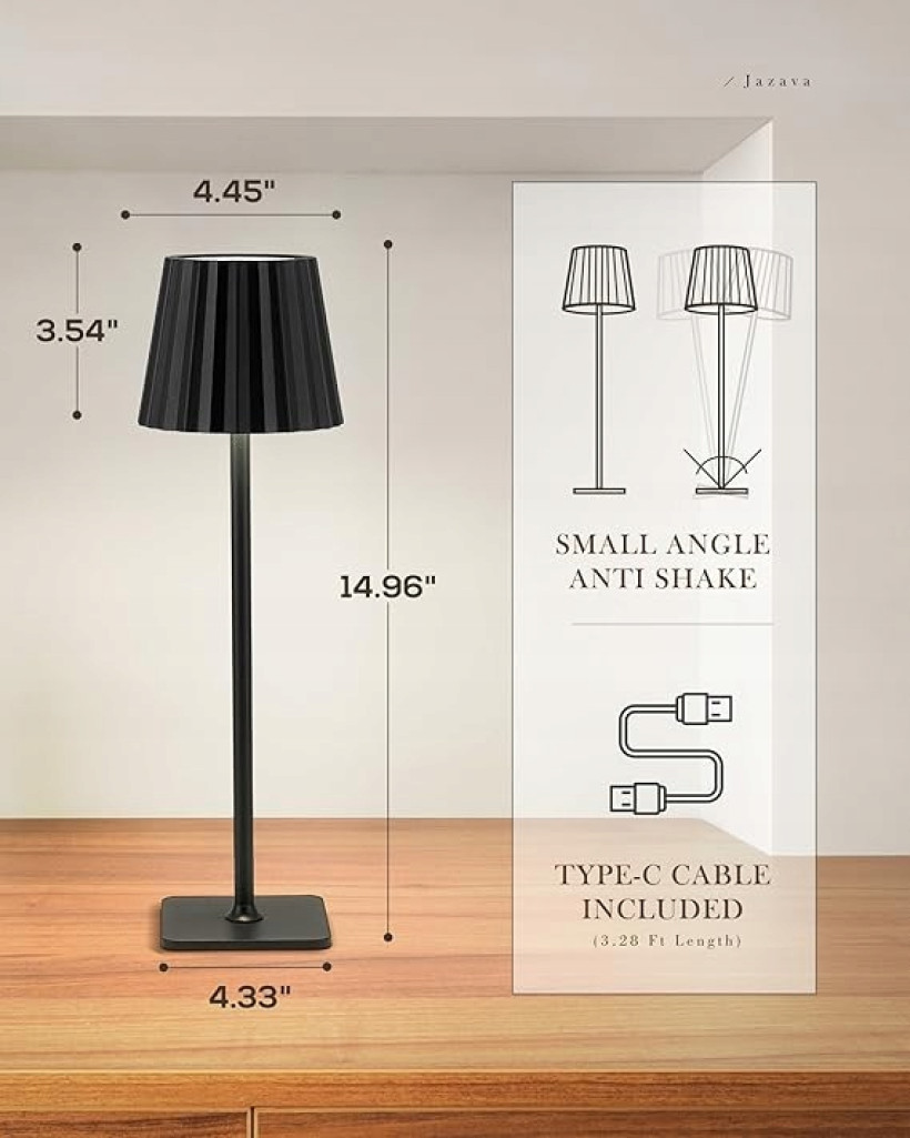 Lampa stołowa LED LuminexDesigns, z dotykowym sterowaniem, 2 sztuki