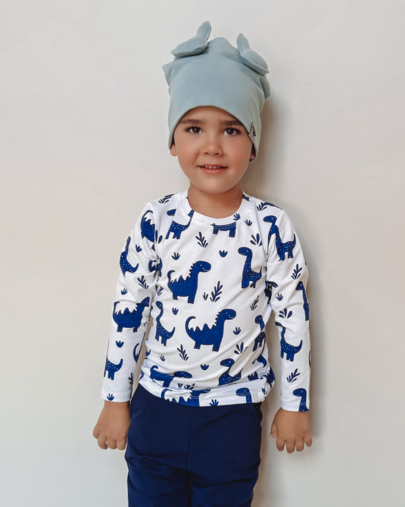 LONG GRANATOWE DINOZAURY BY O BABY