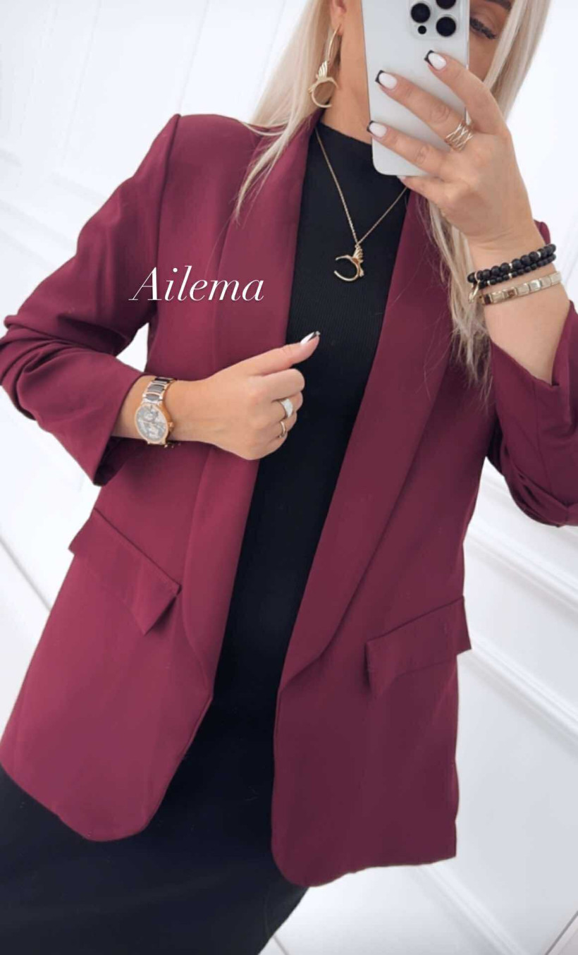 Marynarka ab2173 marszczony rękaw