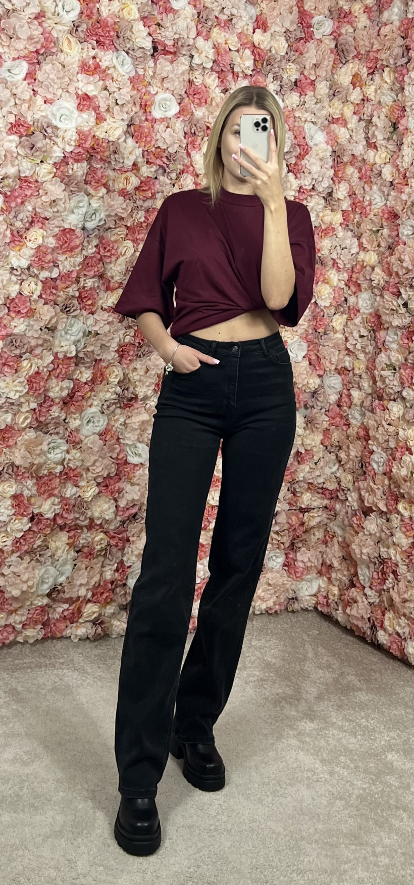 B* Spodnie LAULIA Extra LONG  SZARE