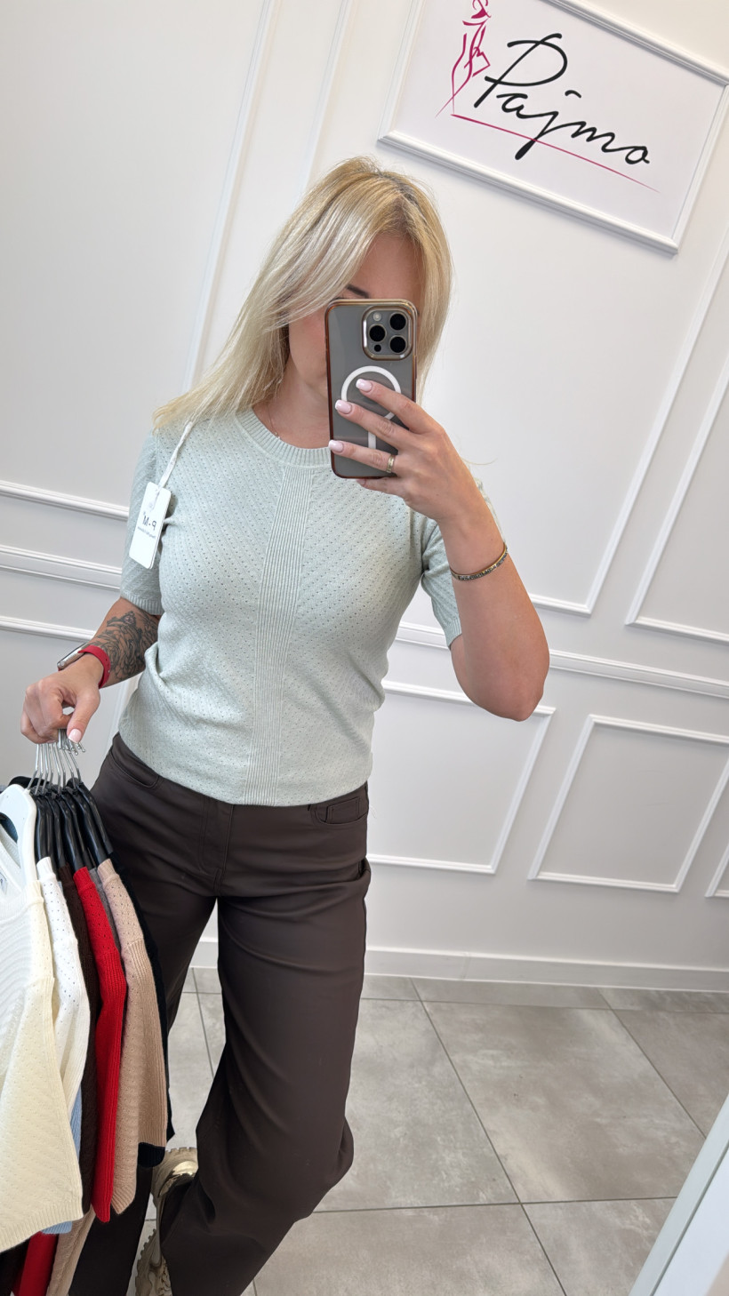 Sweter ażur jodełka 13258