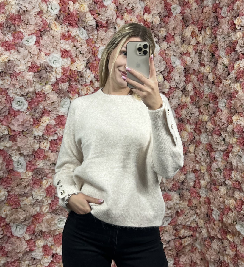 B* Sweter SHEEP złote guziki