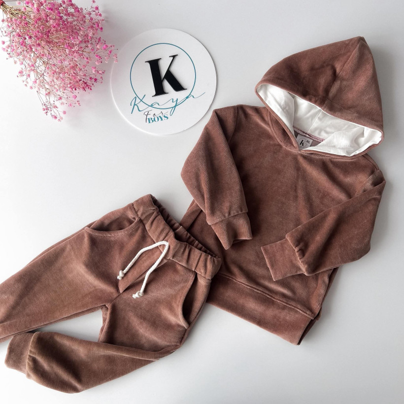 DRES CZEKOLADA WELUR BAWEŁNIANY KAYA 