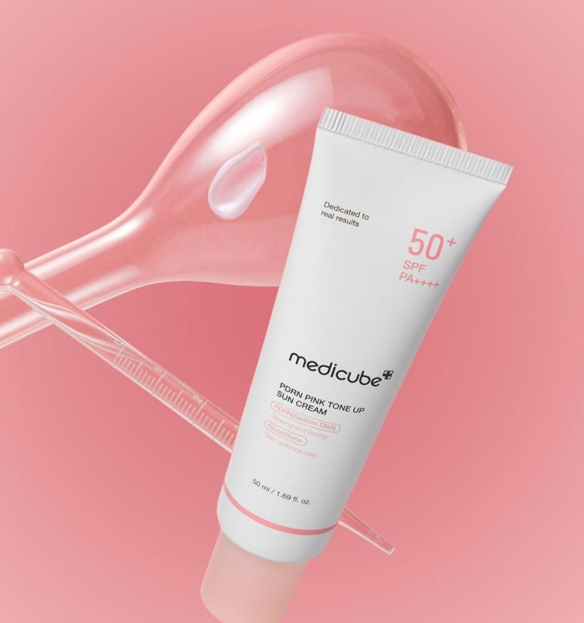 Medicube PDRN pink tone up sun cream
