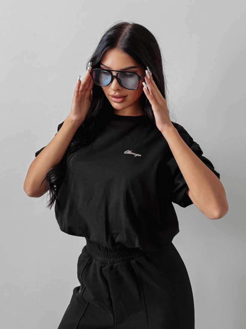 T-shirt damski ,,AUTUMN WHISPER TOP” czarny WYPRZEDAŻ