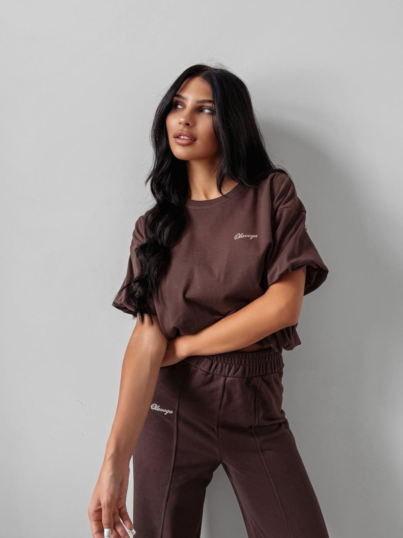 T-shirt damski ,,AUTUMN WHISPER TOP” brąz