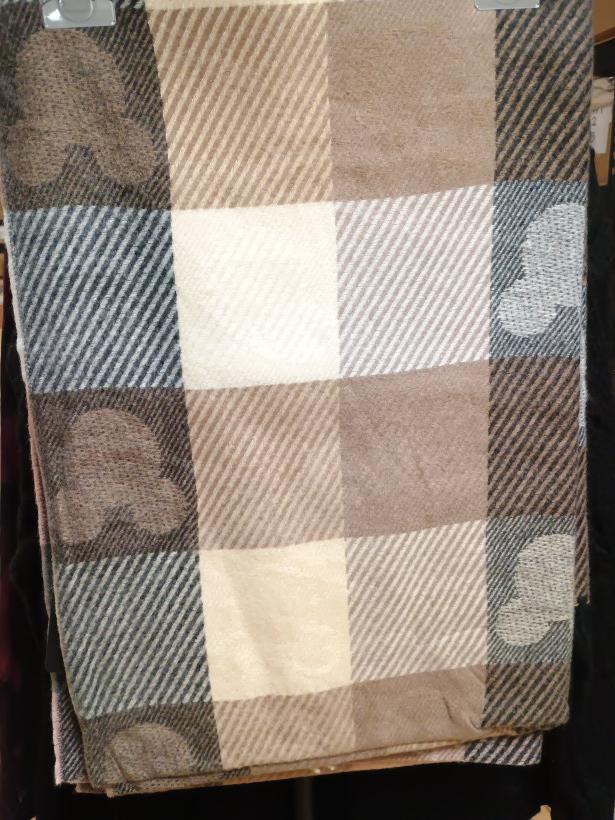 Szalik krata Miki beż 