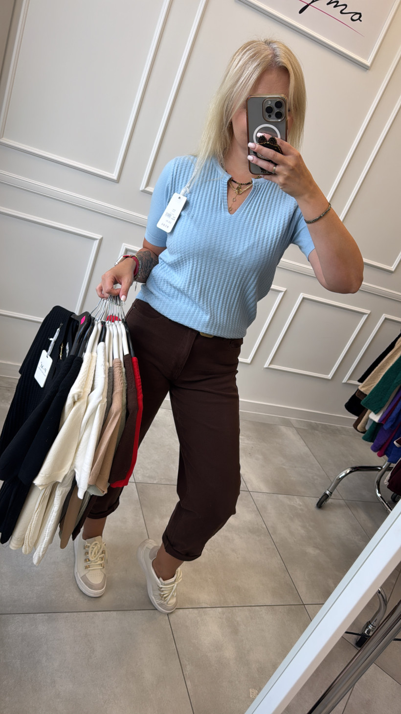 Sweter łańcuszek dekolt 13261