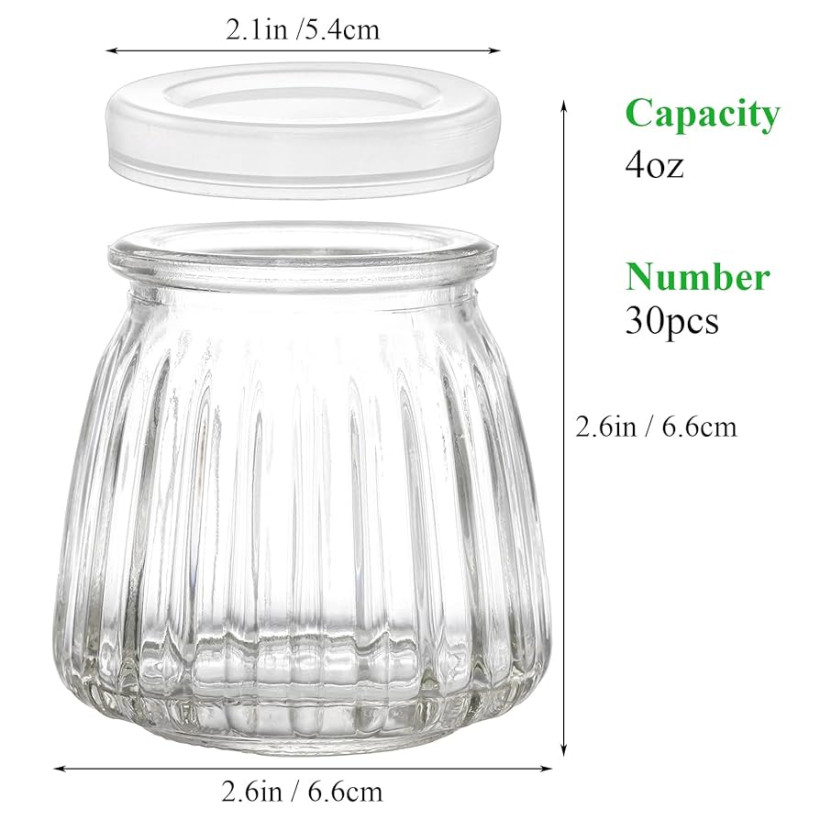 Zestaw 30 małych słoiczków na jogurt 100ml (B1)