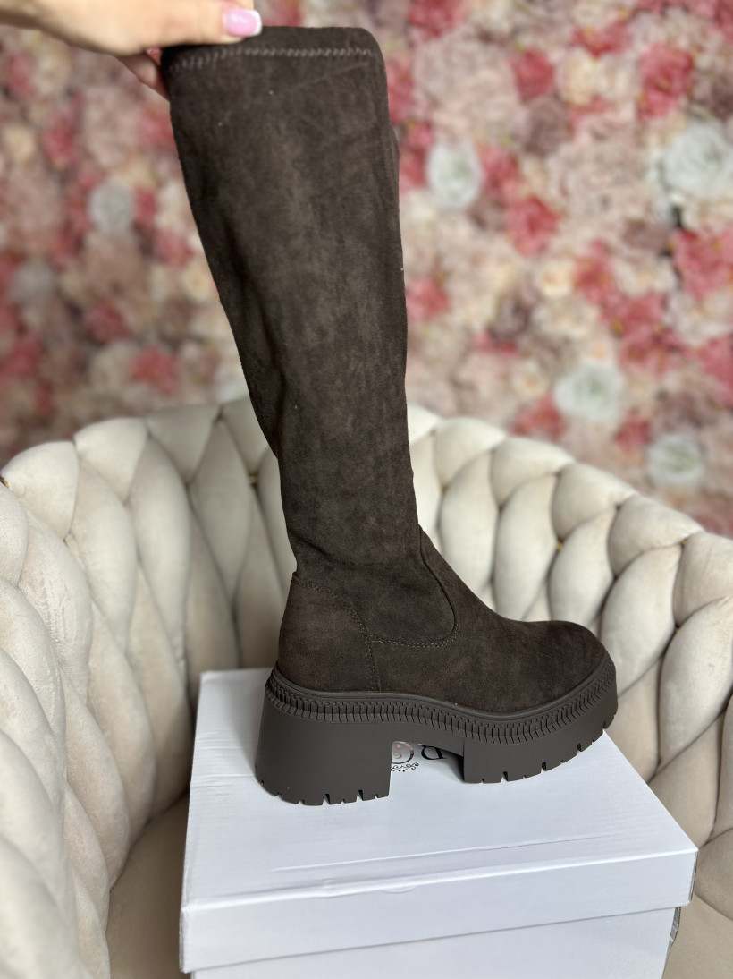 B* kozaki zamszowe brąz