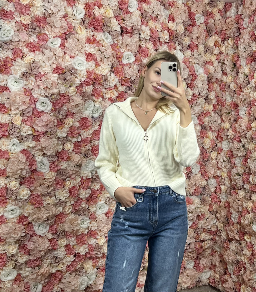 B* Sweter golf zamek