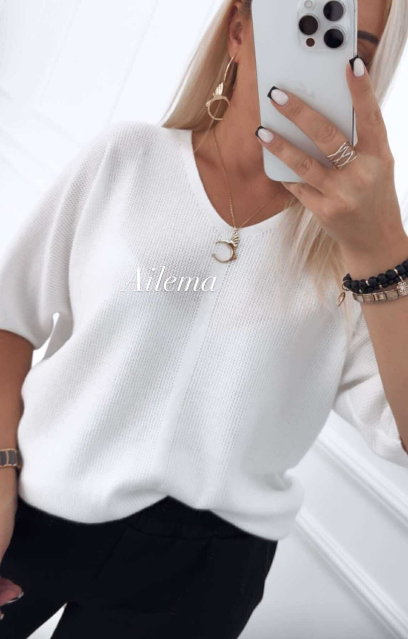 Sweter LH fashion T-6391 dekolt V