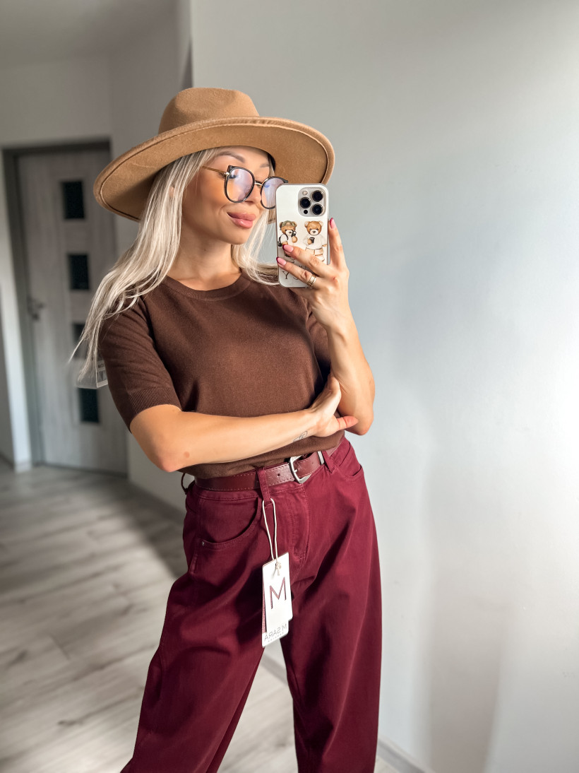 Sweterek czekolada W85051