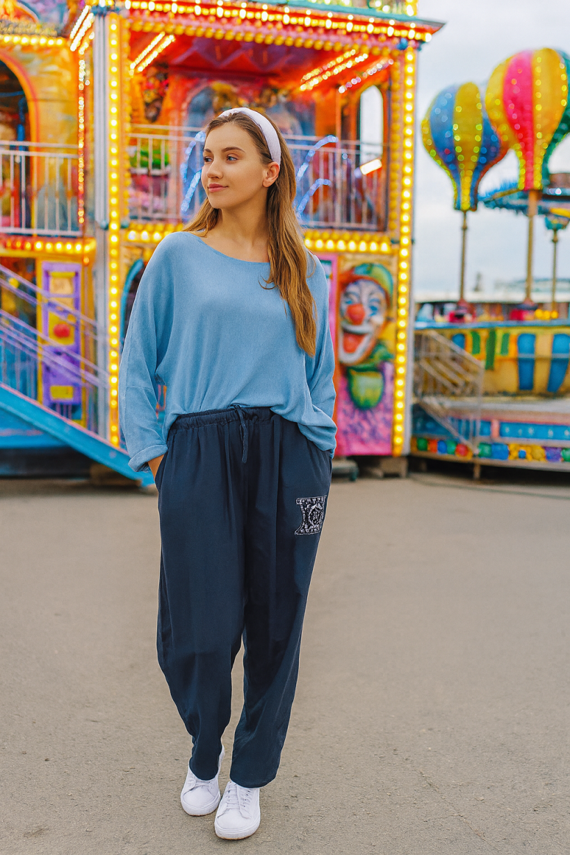 SWETER GŁADKI OVERSIZE 