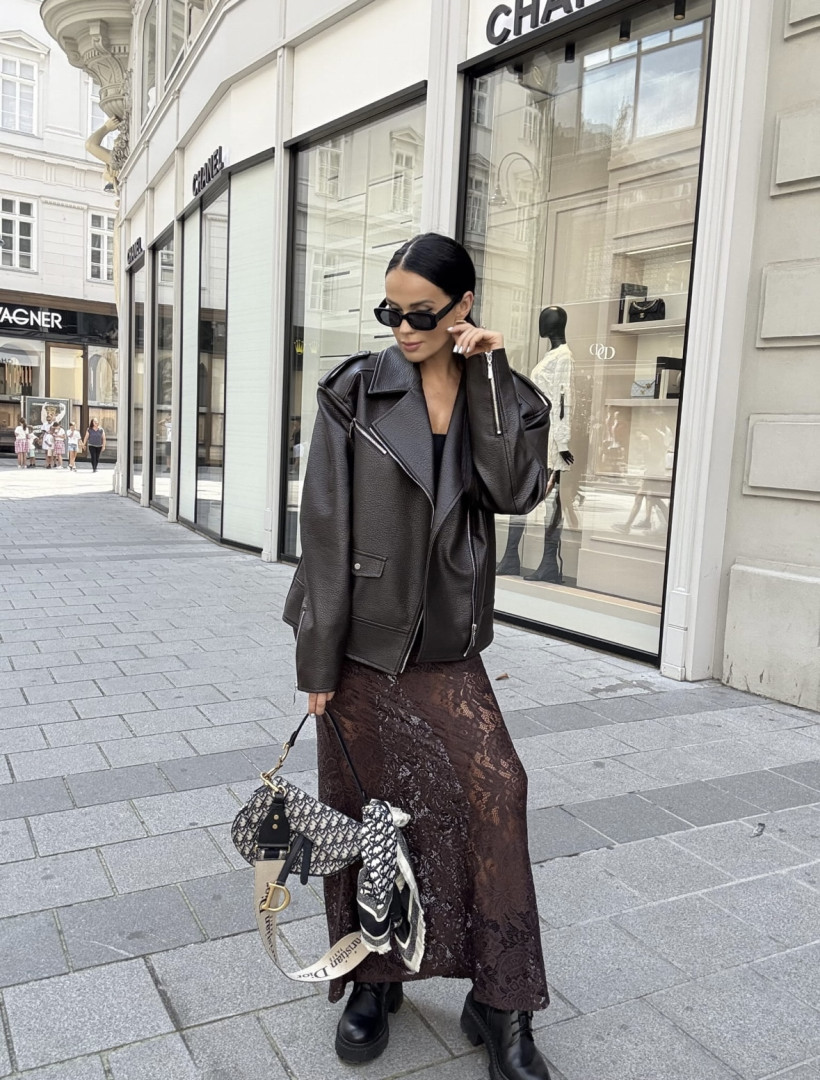 LA MILLA SPÓDNICA KORONKA CZEKOLADA