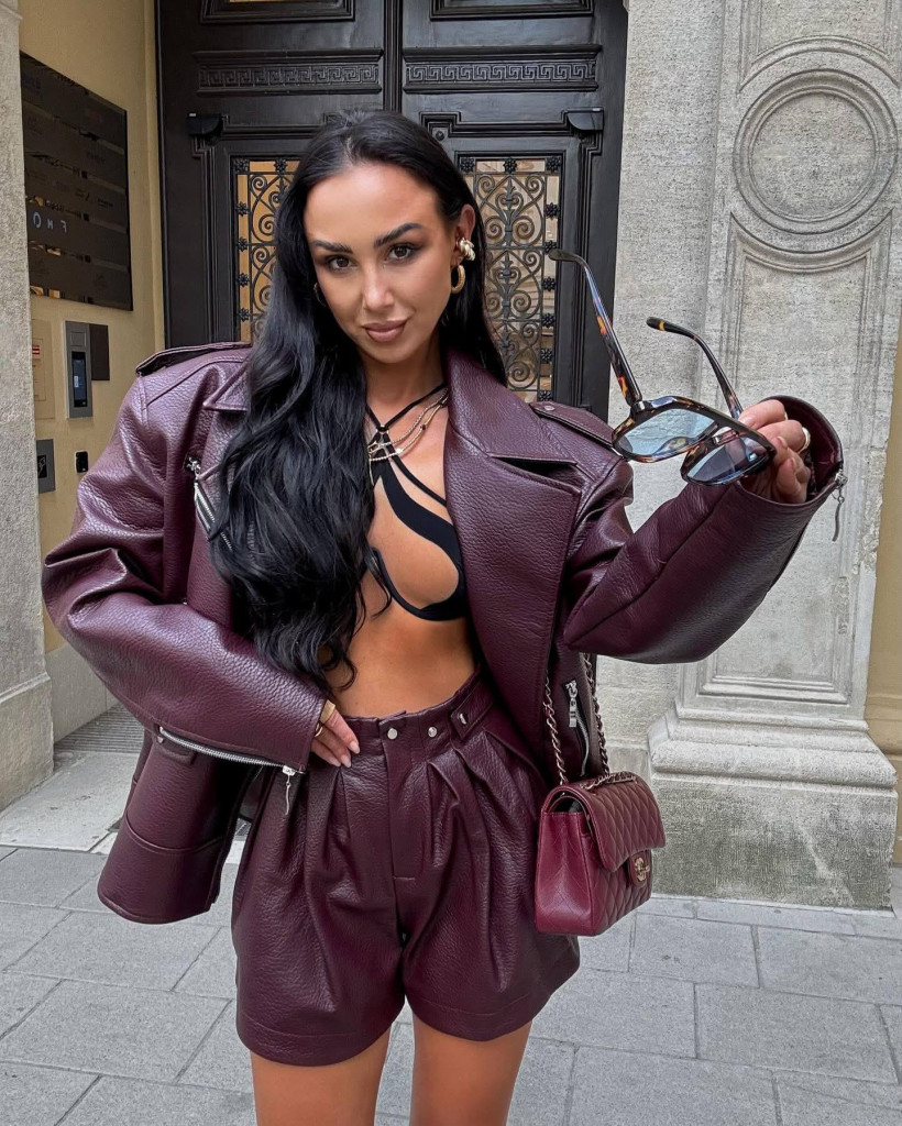 LA MILLA SPODENKI ECO SKÓRA GUZIKI BORDO