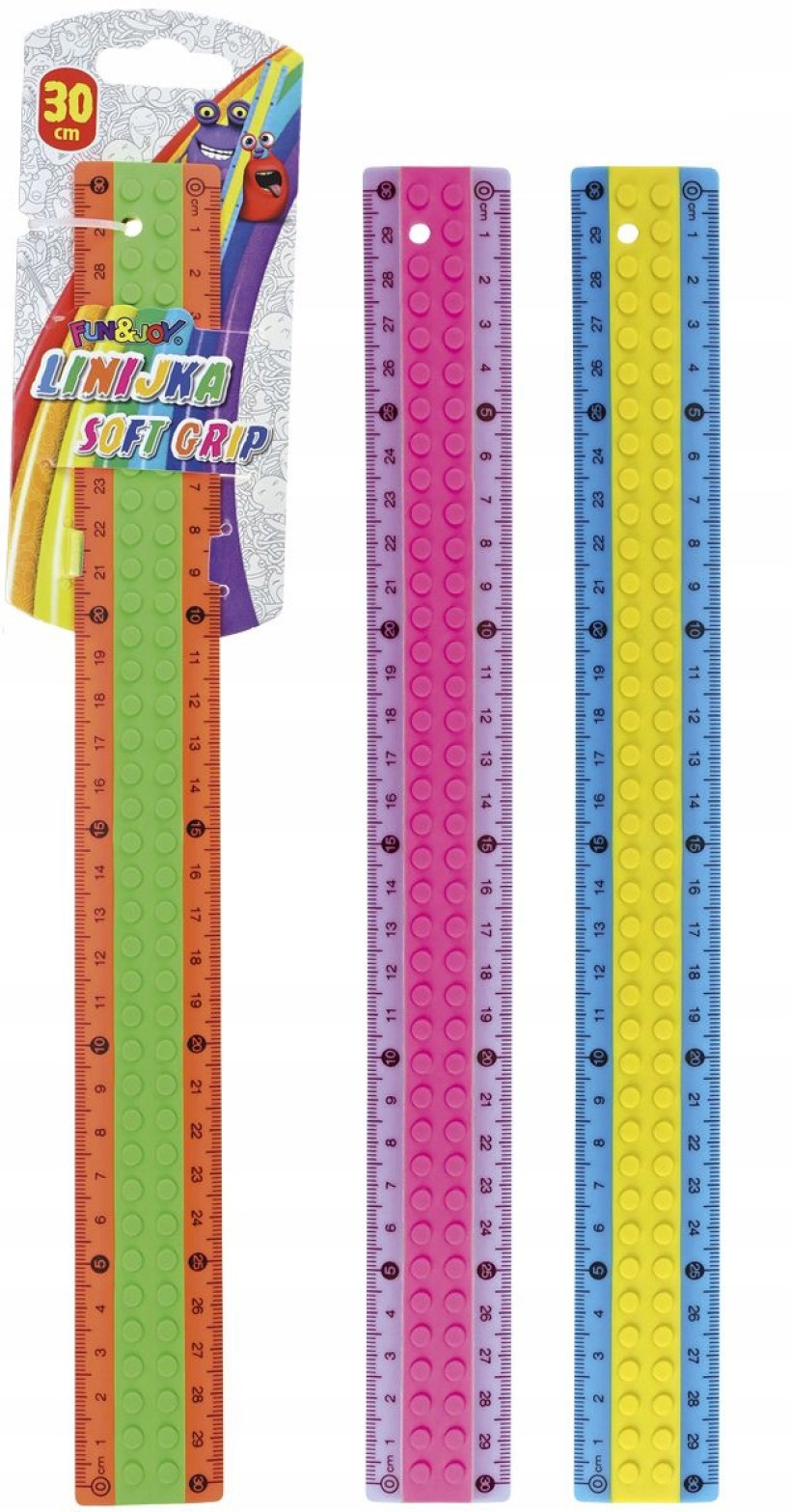 Linijka gumowany plastik 30cm Titanum