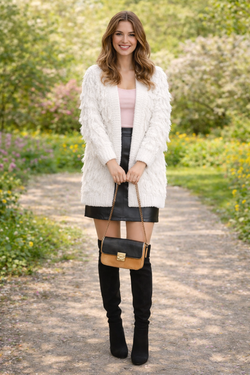 SWETER NIEZAPINANY FRĘDZLE