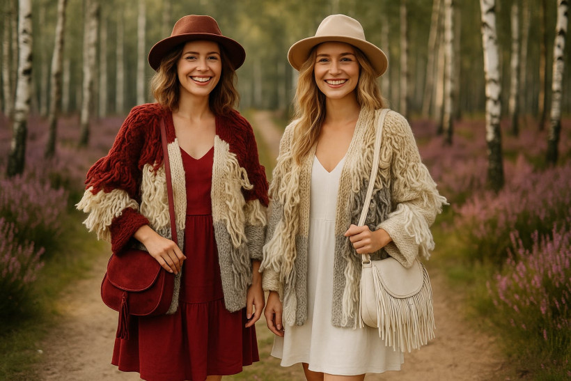 NARZUTKA FRĘDZLE TRZYKOLOROWY