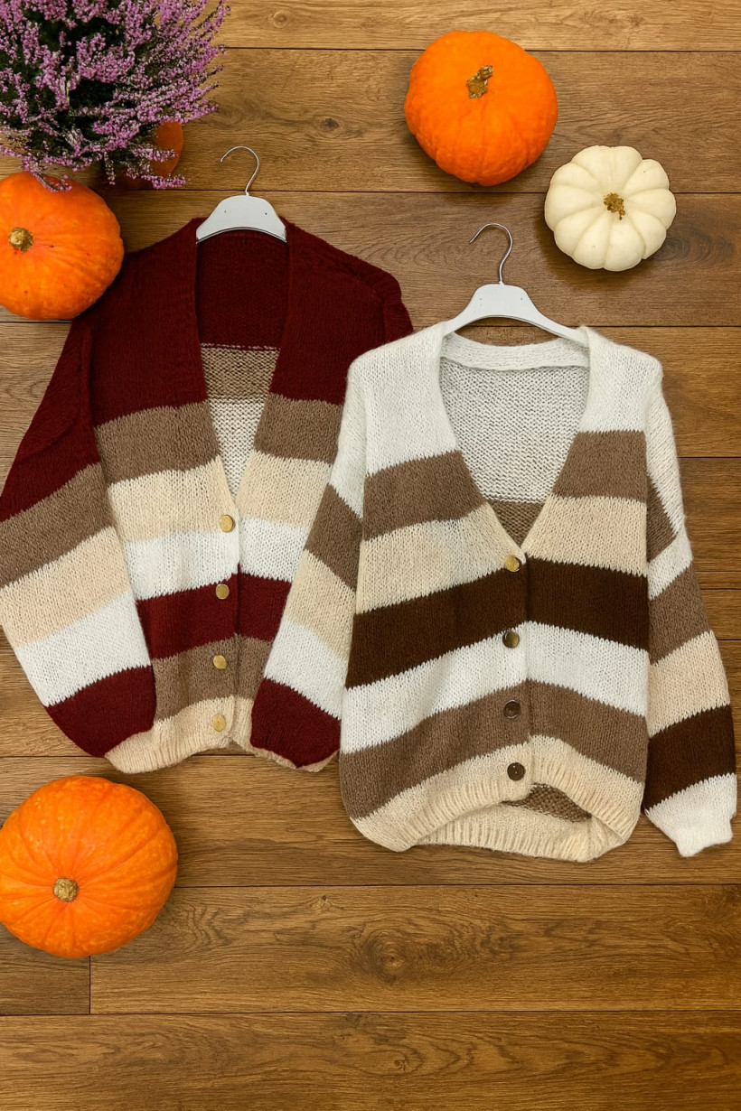 SWETER PASKI ZAPINANY