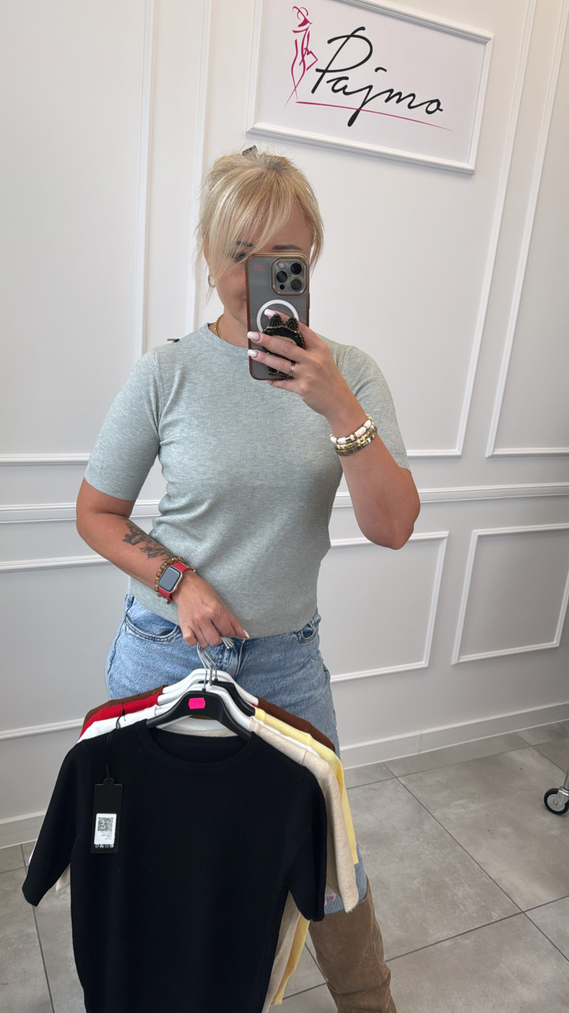 Sweter basic okrągły dekolt 13293