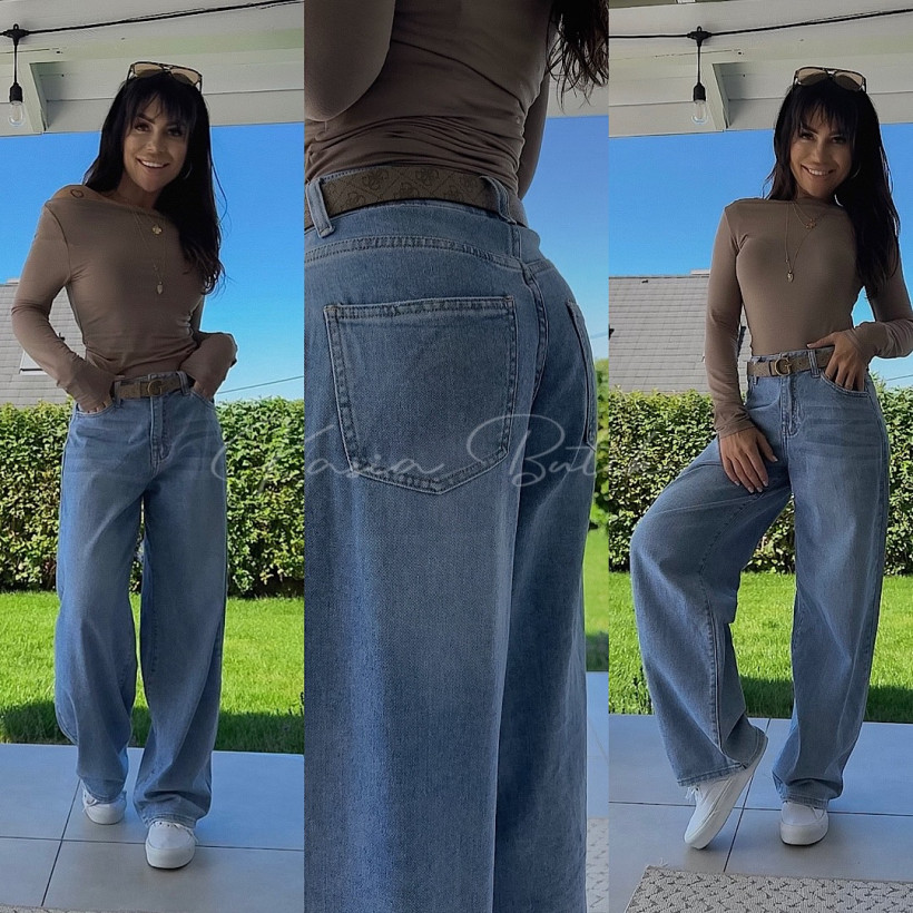 Spodnie Jeansowe Marivy Baggy Balloon Jasnoniebieskie