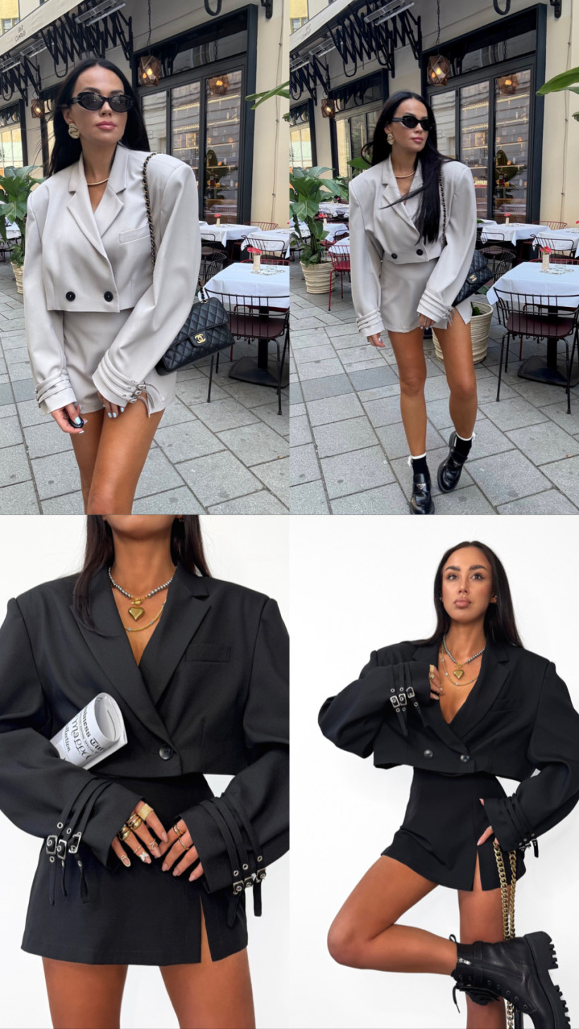 LA MILLA MARYNARKA KRÓTKA PREMIUM KLAMRY