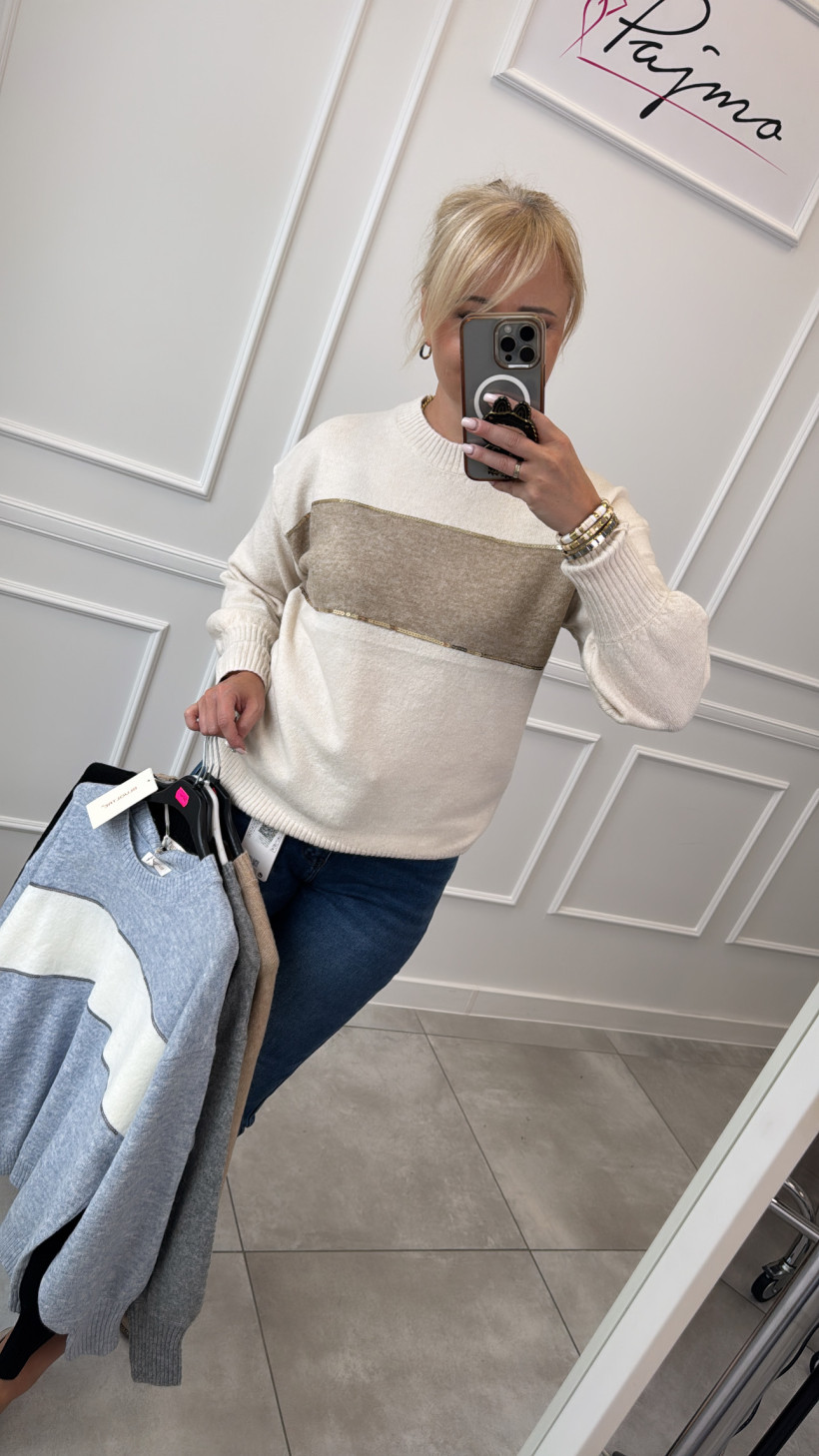 Sweter pasy cyrkonie 13281