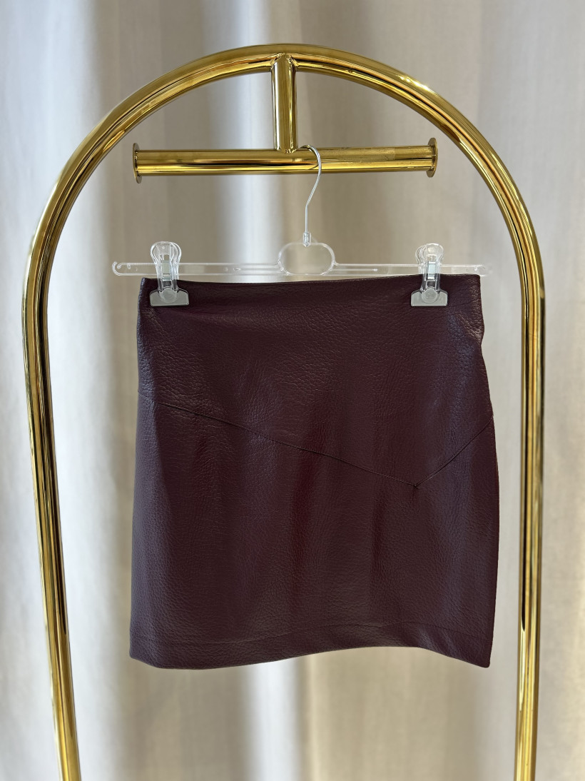 LA MILLA SPÓDNICZKA ECO SKÓRA CLASSY BORDO