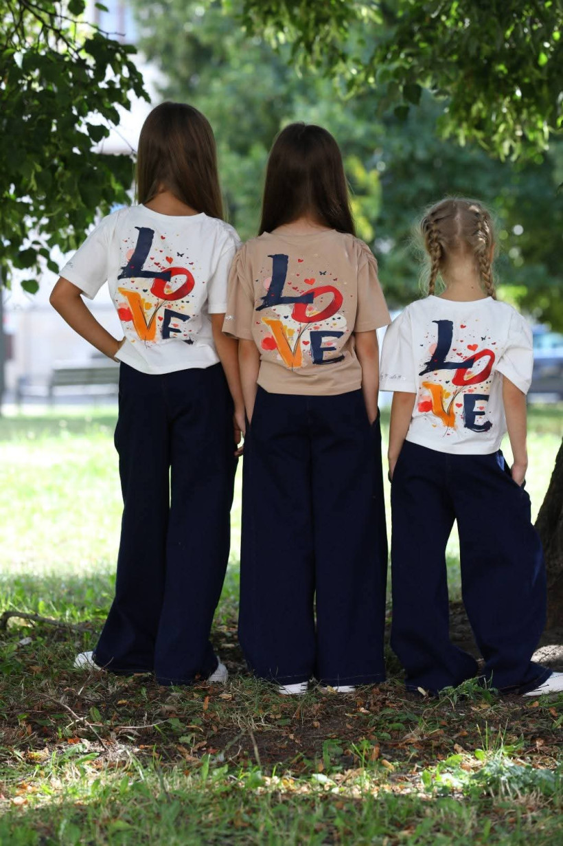 BLUZKA LOVE BEŻOWA MAŁA MI