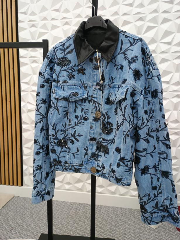 Katana/koszula dżinsowa z cyrkoniami