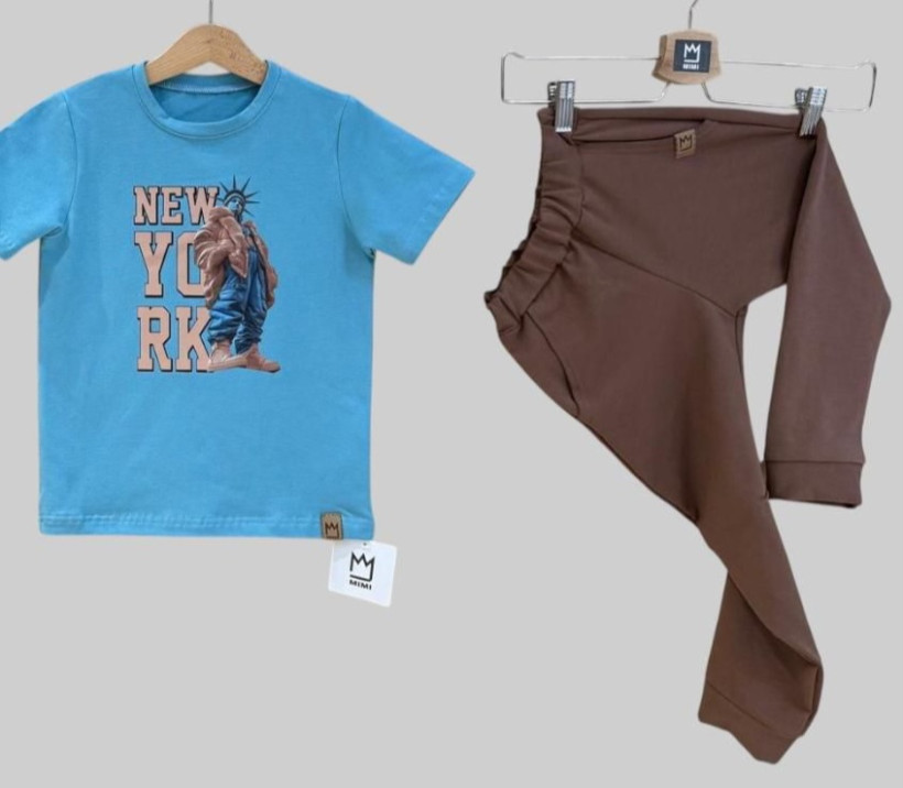 T-SHIRT NEW YORK NIEBIESKI MIMI