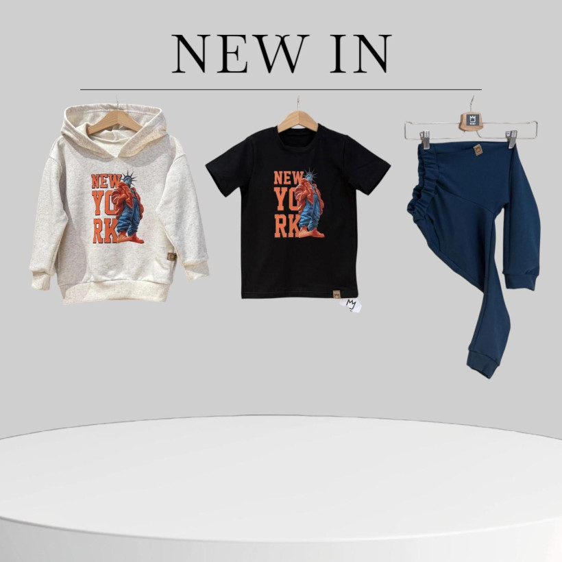 T-SHIRT CZARNY NEW YORK STATUA MIMI