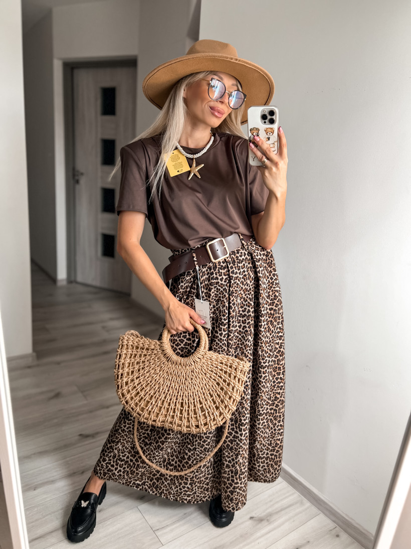 Spódnica pantera z paskiem