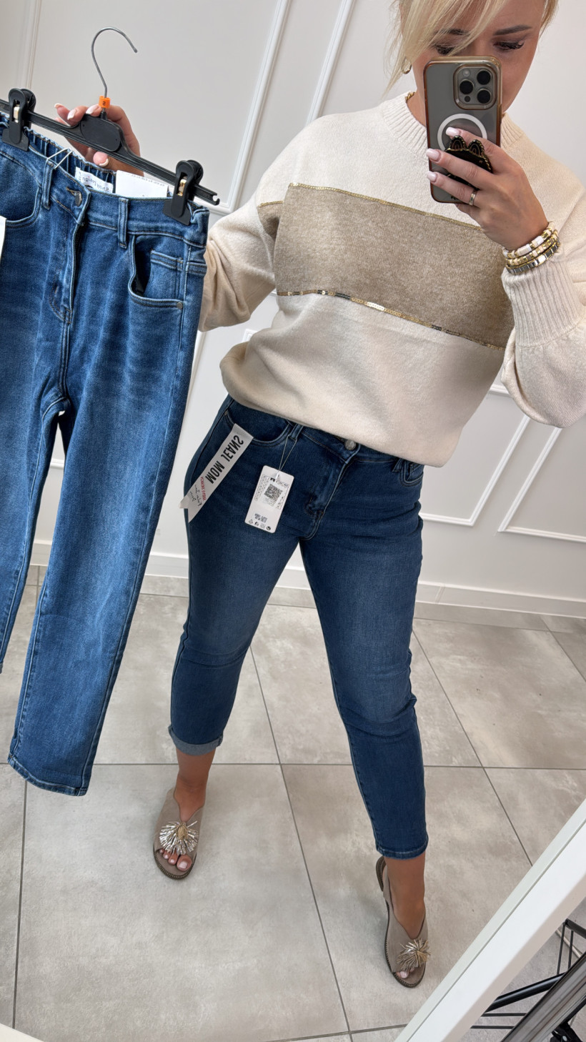 Spodnie jeansy gumka 13275