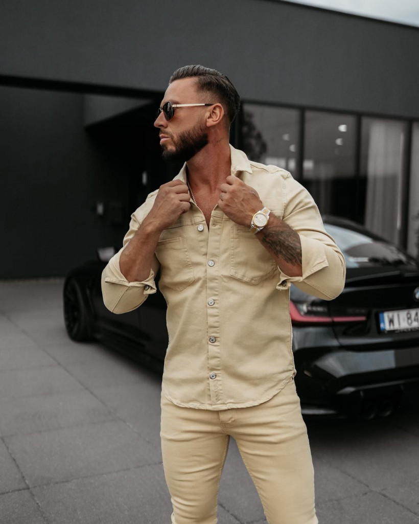 spodnie męskie TOLON ciemny beż