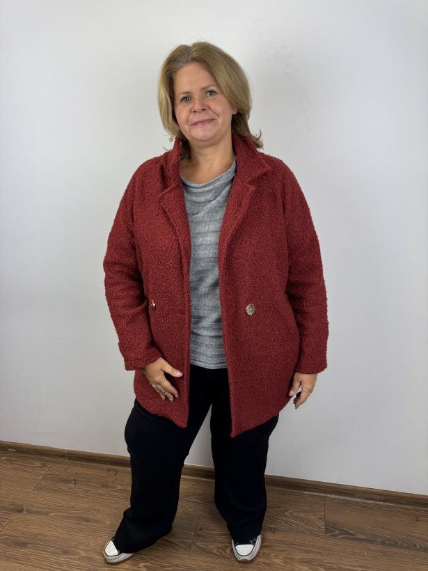 Italia nr.IV - Kurtka buklowa na guziki - wł. - 25710 - rudy